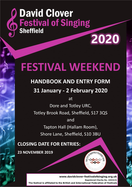 2020 Festival Weekend Handbook