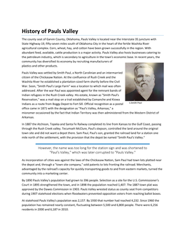 History of Pauls Valley