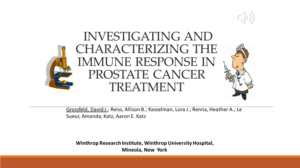 Investigating and Characterizing the Immune Response in Prostate Cancer Treatment