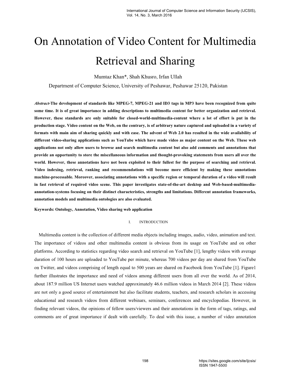 On Annotation of Video Content for Multimedia Retrieval and Sharing