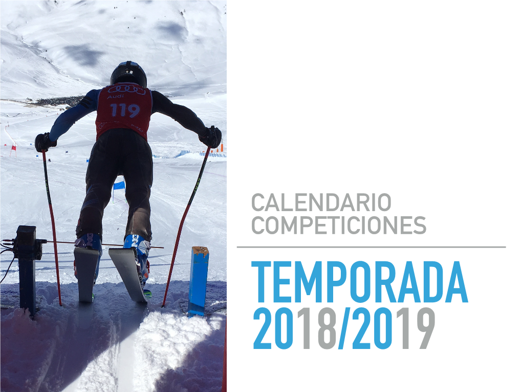 Calendarios Competiciones Temp. 2018-2019