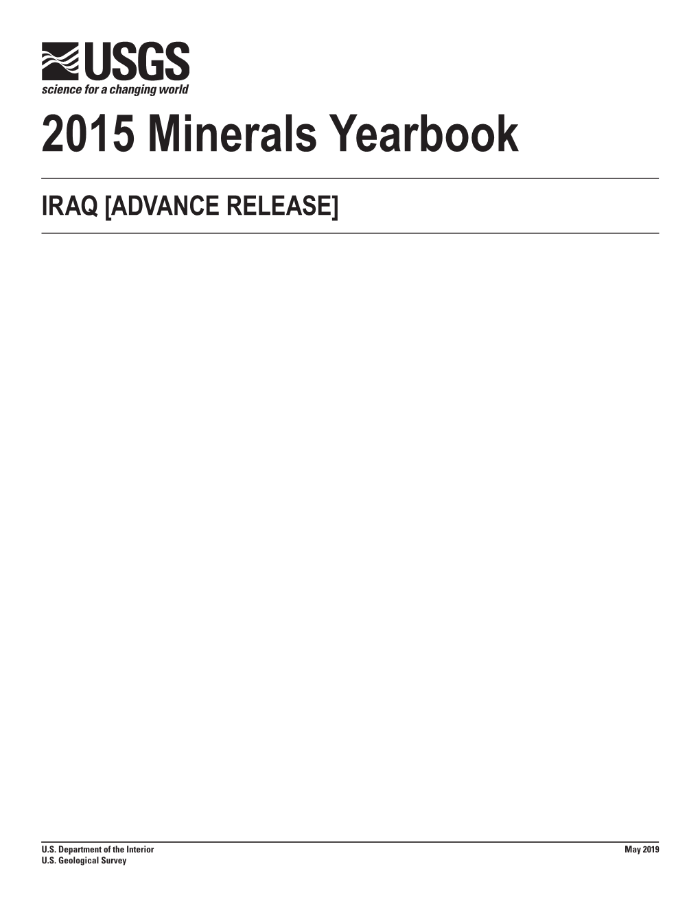 The Mineral Industry of Iraq in 2015