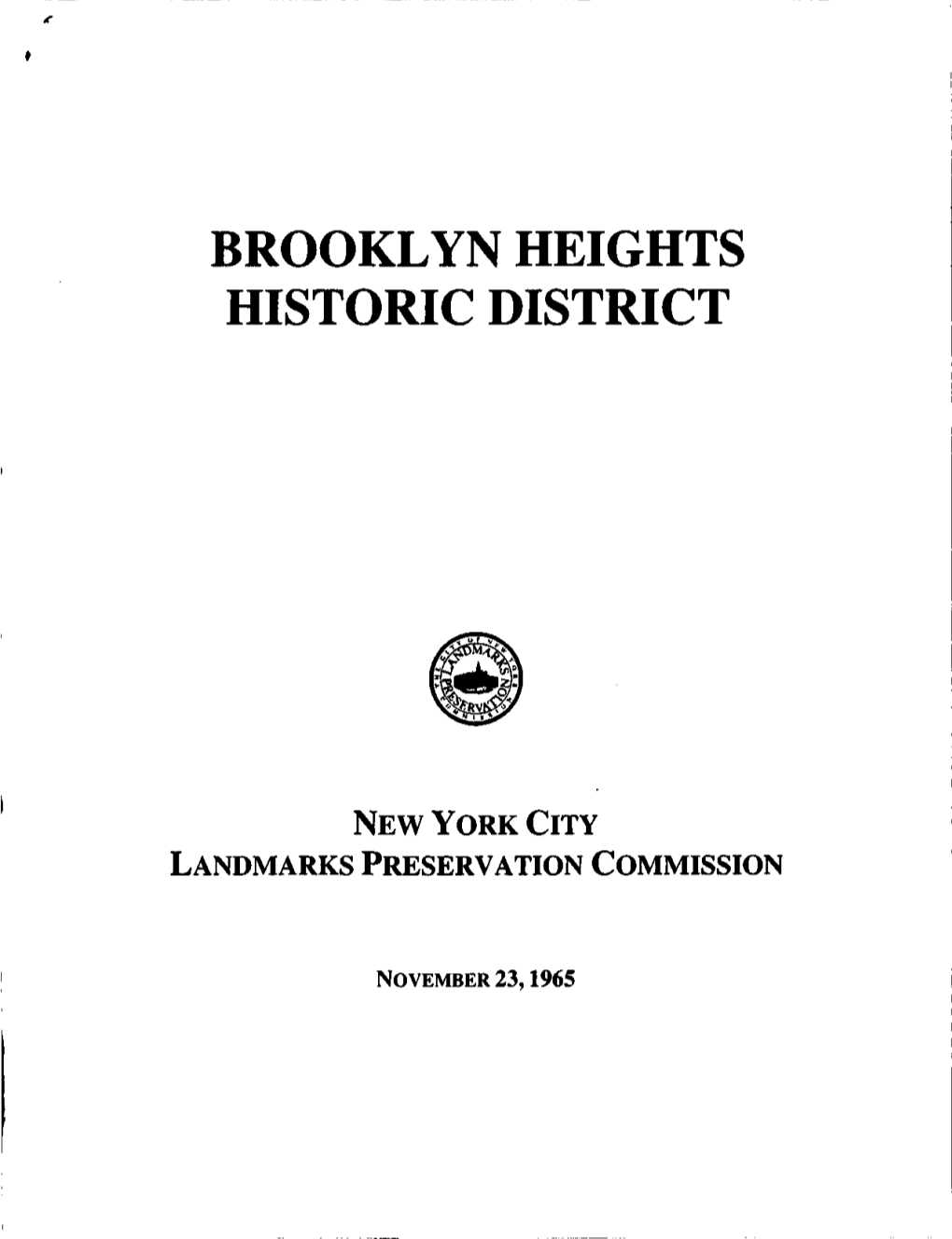 Brooklyn Heights Historic District