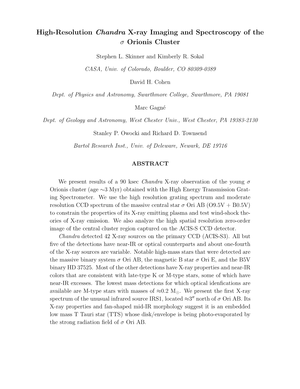 High-Resolution Chandra X-Ray Imaging and Spectroscopy of the Σ Orionis Cluster