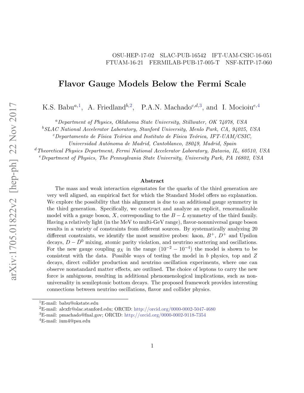 Flavor Gauge Models Below the Fermi Scale