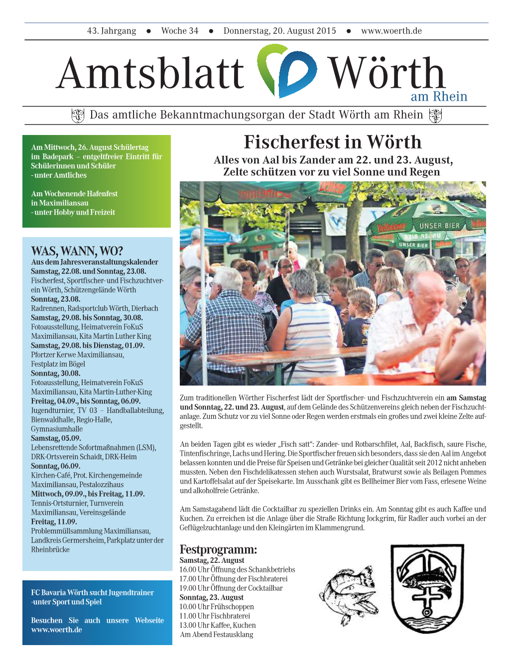 Amtsblatt Wörtham Rhein Das Amtliche Bekanntmachungsorgan Der Stadt Wörth Am Rhein