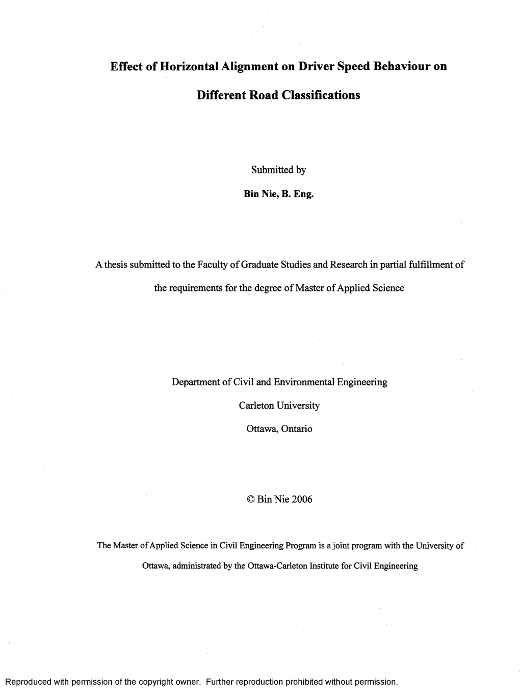 Effect of Horizontal Alignment on Driver Speed Behaviour On