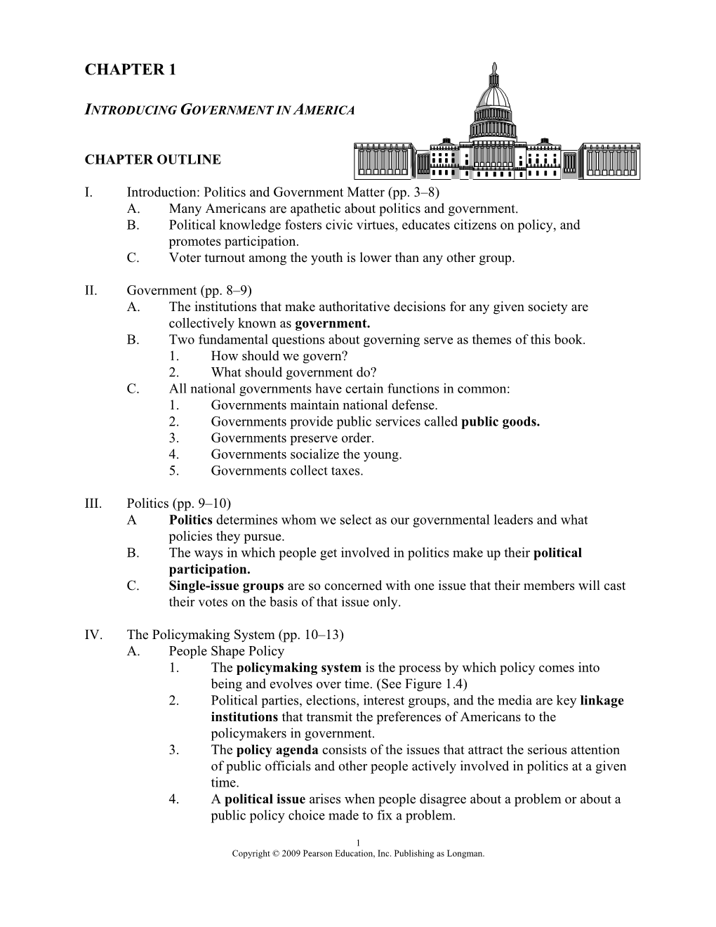 Chapter 1 Introducing Government in America