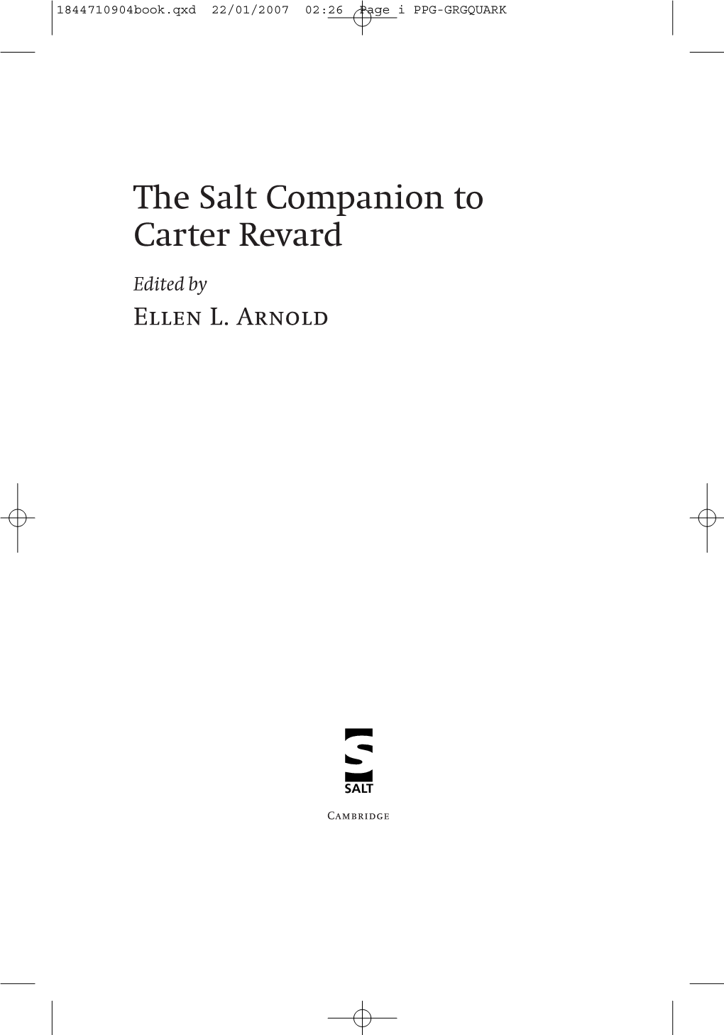 The Salt Companion to Carter Revard