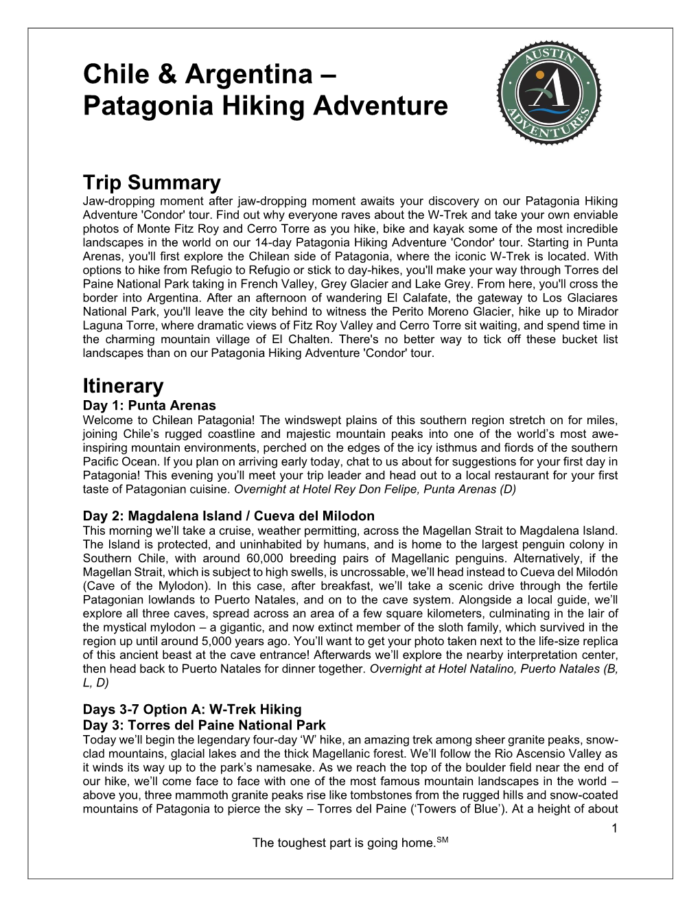 Patagonia Hiking Adventure