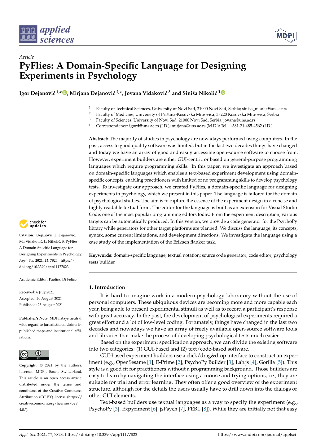 Pyflies: a Domain-Specific Language for Designing Experiments In