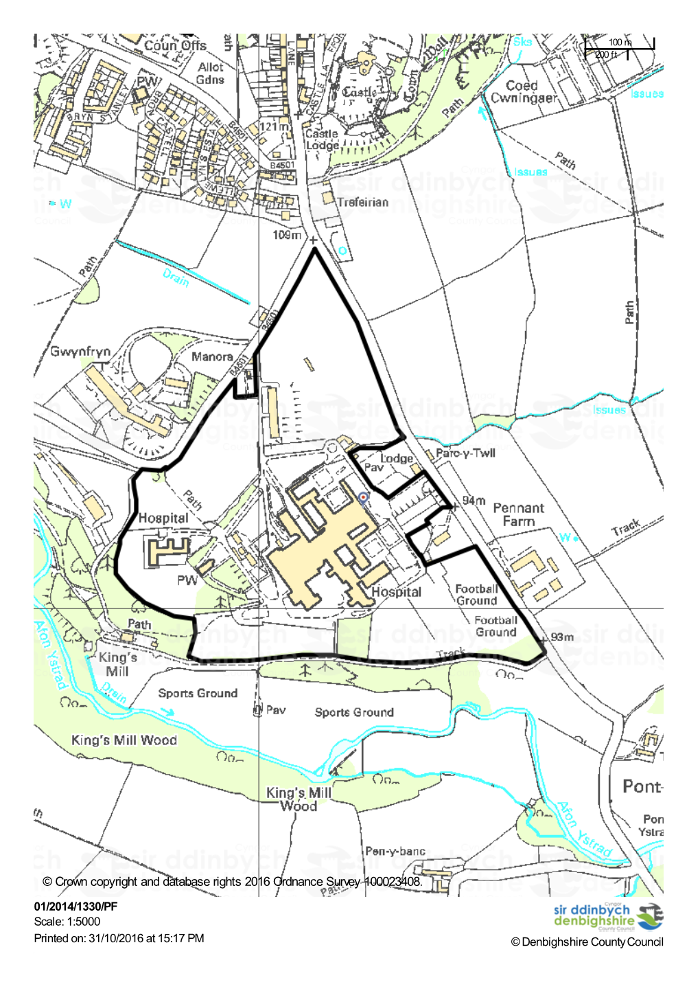 © Crown Copyright and Database Rights 2016 Ordnance Survey 100023408