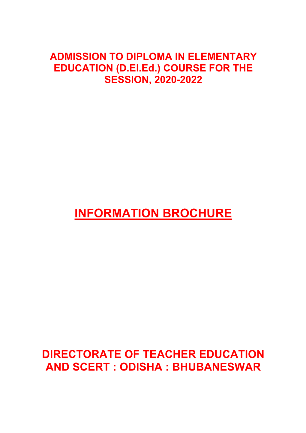 Information Brochure