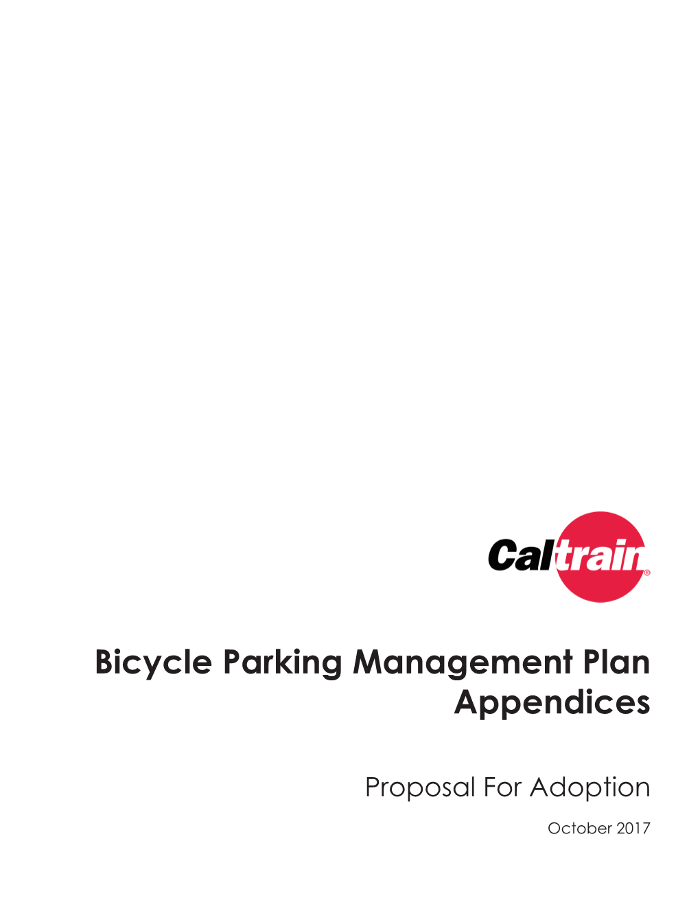 Bicycle Parking Management Plan Appendices