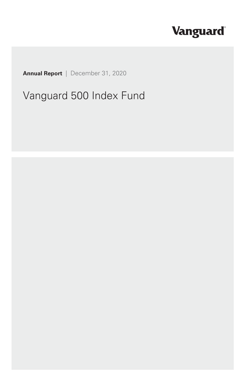 Annual Report Vanguard 500 Index Fund