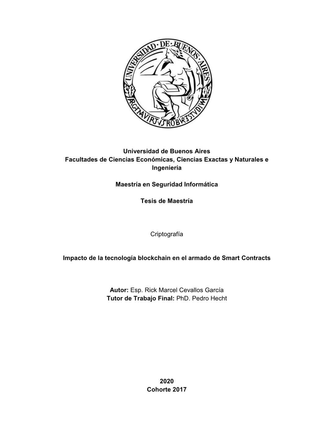 Universidad De Buenos Aires Facultades De Ciencias Económicas, Ciencias Exactas Y Naturales E Ingeniería