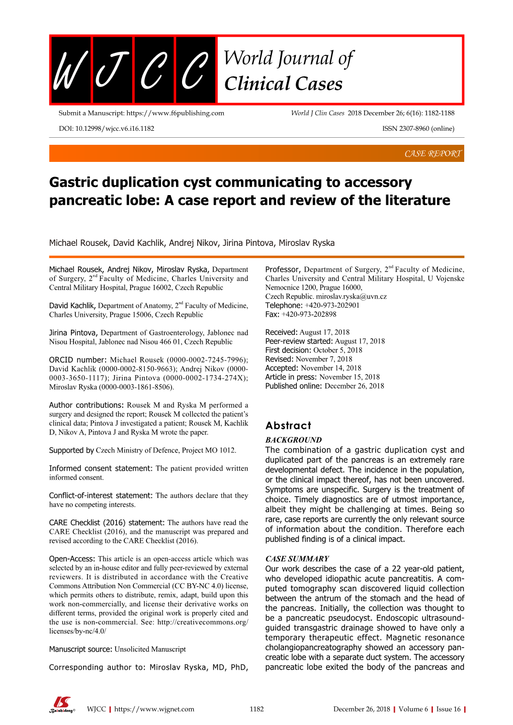 Gastric Duplication Cyst Communicating to Accessory Pancreatic Lobe: a Case Report and Review of the Literature