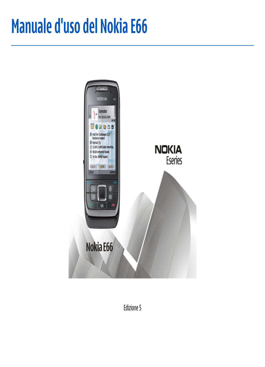 Manuale D'uso Del Nokia E66