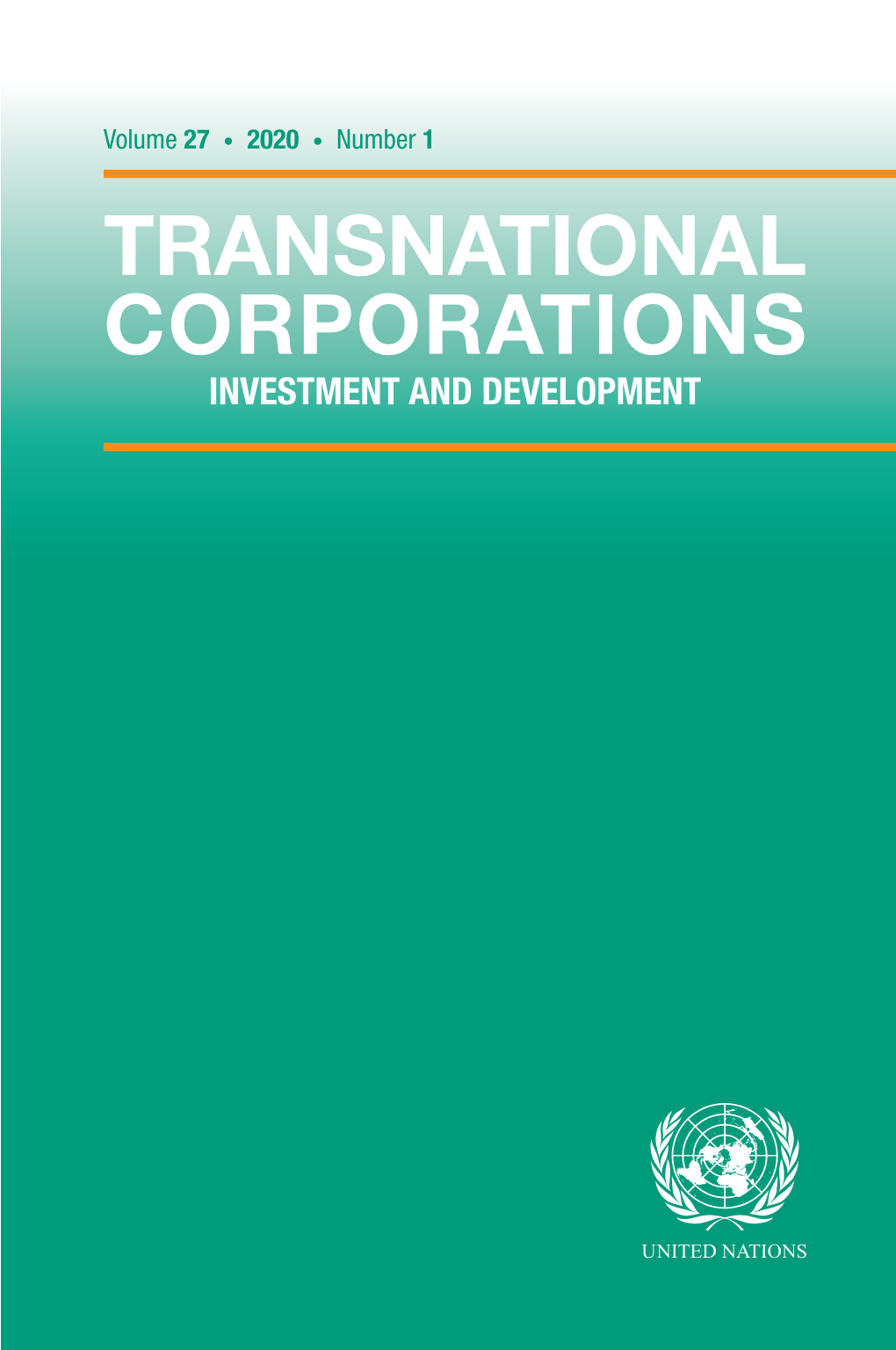 TRANSNATIONAL CORPORATIONS Volume 27, 2020, Number 1