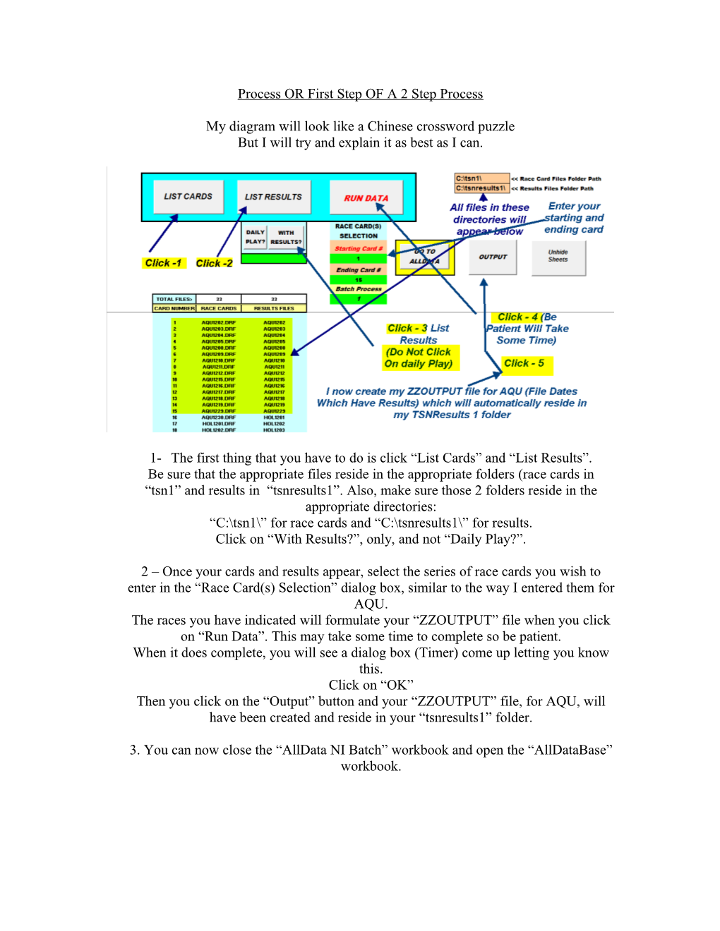 Process OR First Step of a 2 Step Process