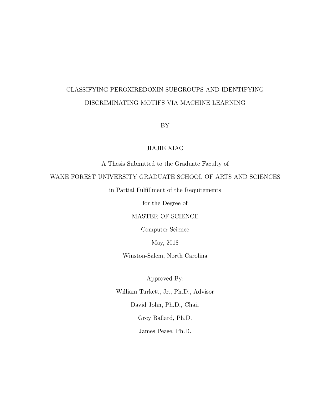 Classifying Peroxiredoxin Subgroups and Identifying