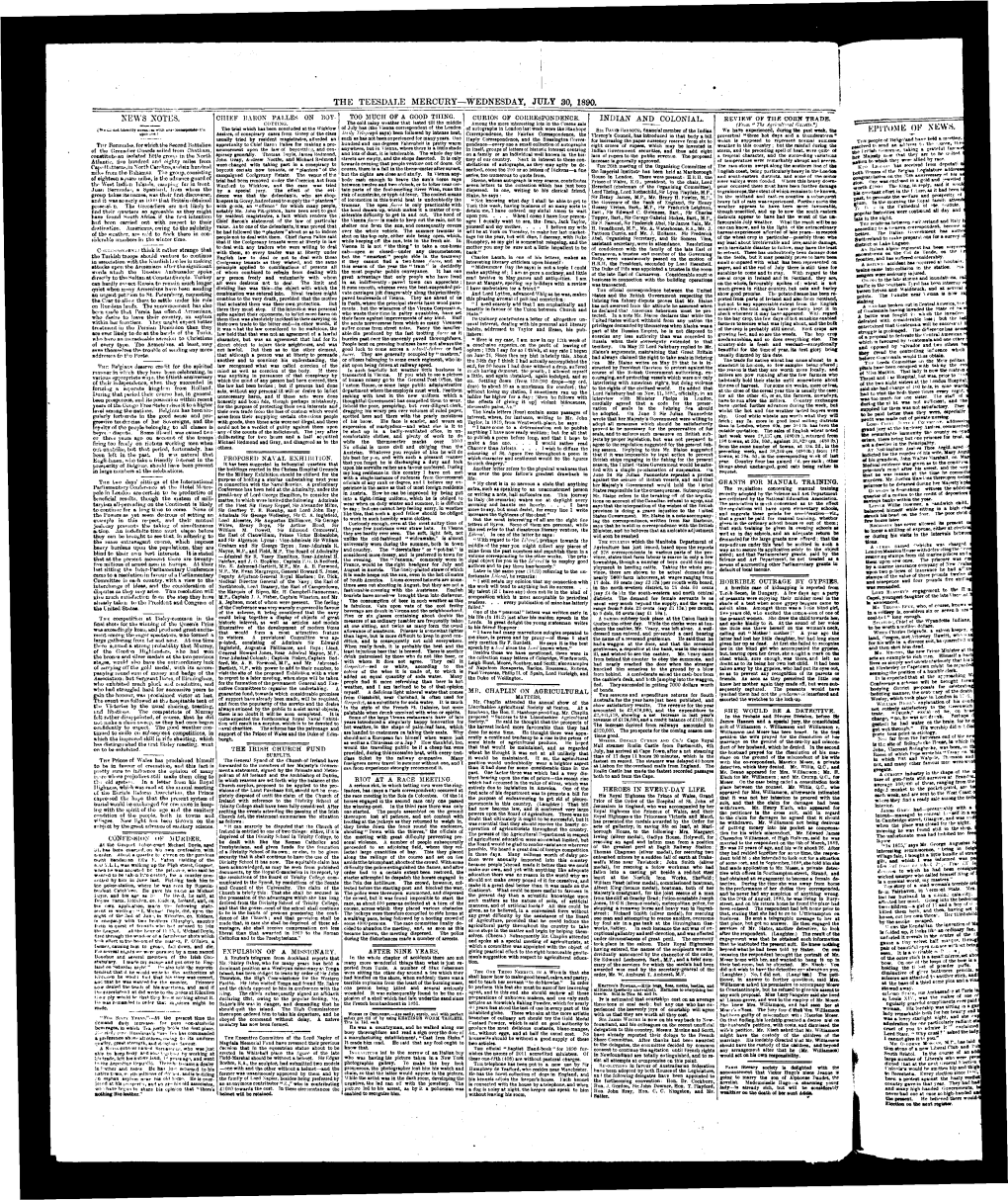 The Teesdale Mercury—Wednesday, July 30, 1890