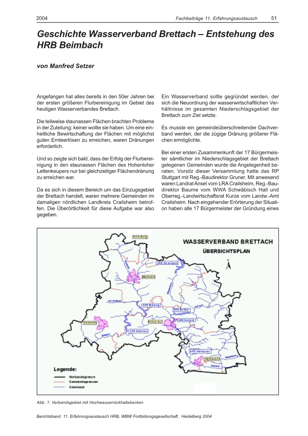 Geschichte Wasserverband Brettach – Entstehung Des HRB Beimbach Von Manfred Setzer