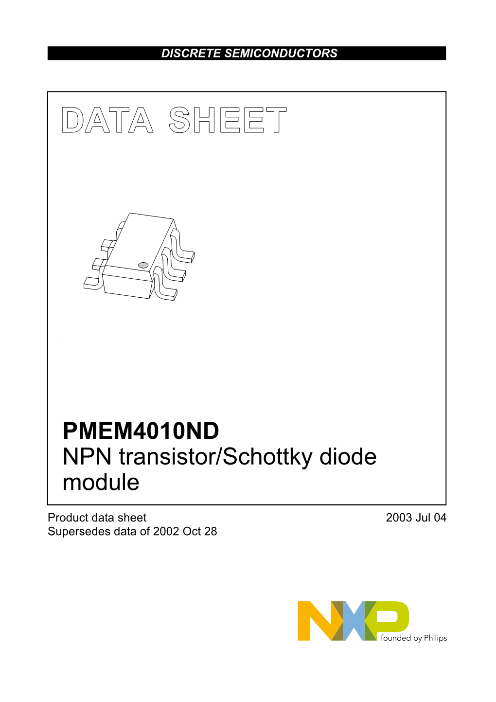 PMEM4010ND NPN Transistor/Schottky Diode Module