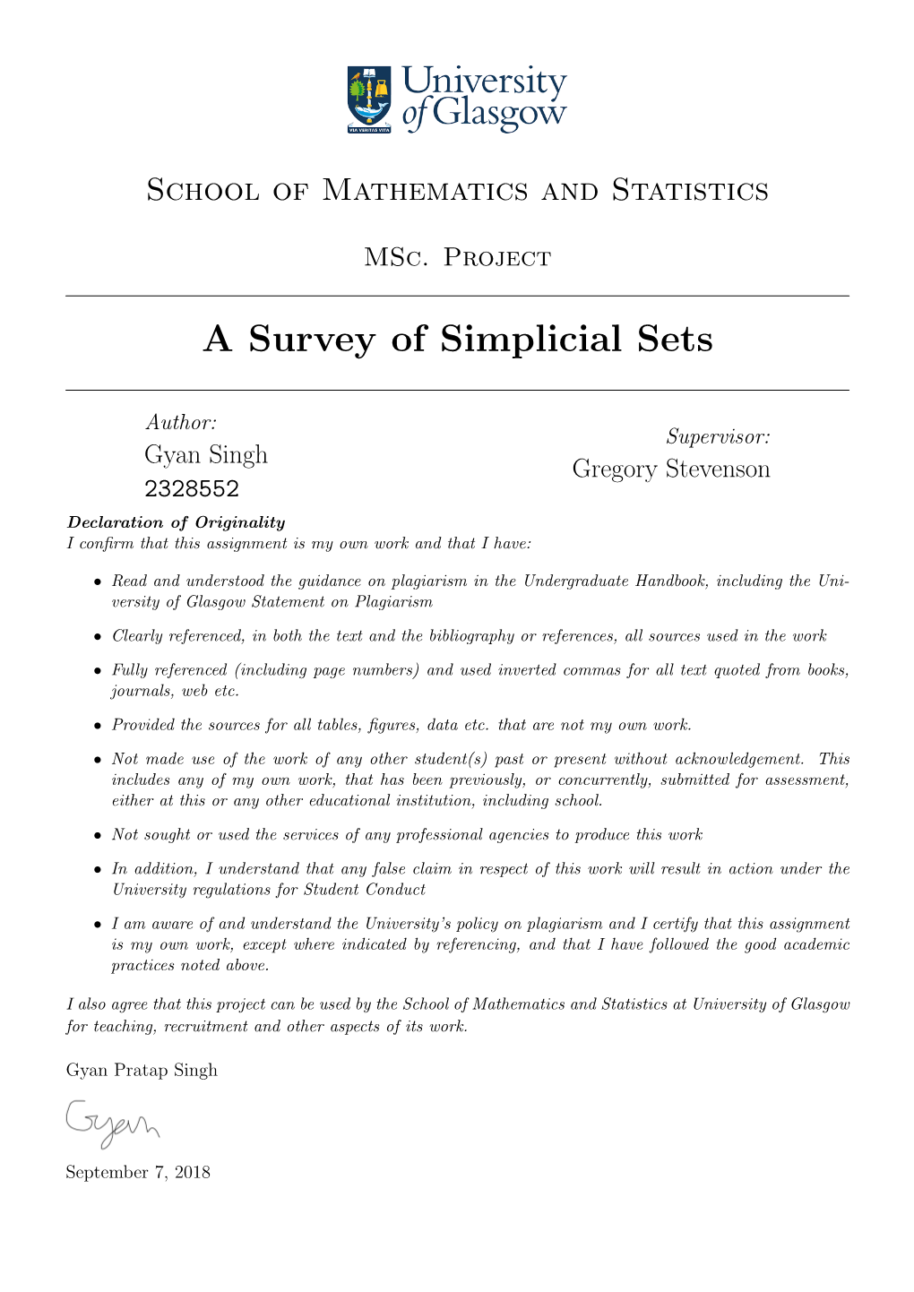 A Survey of Simplicial Sets