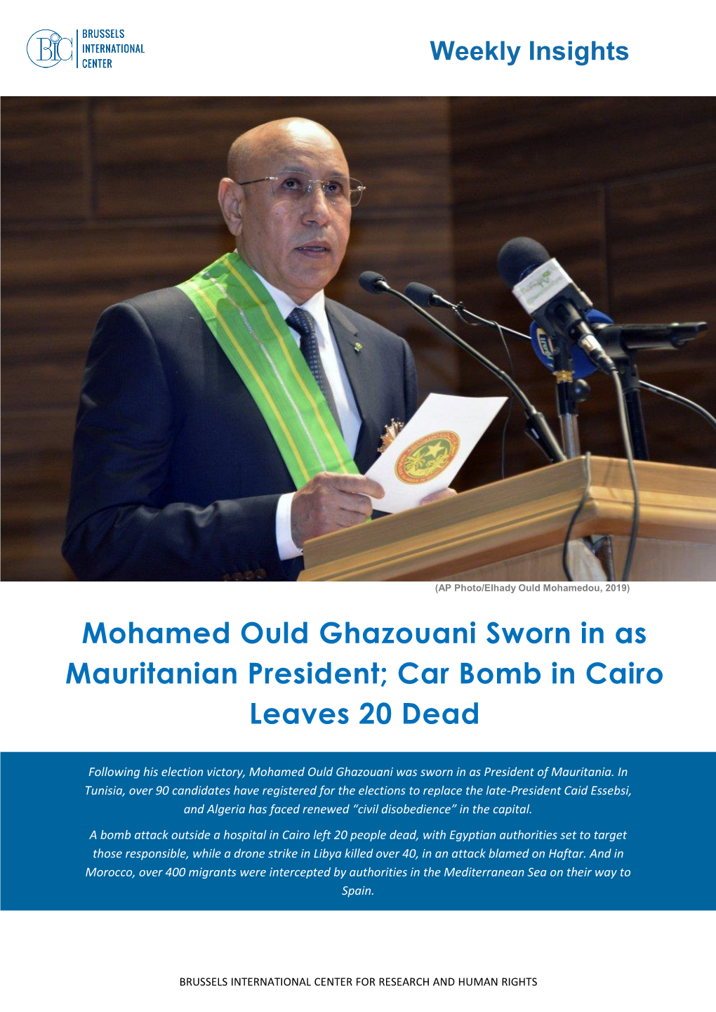 Mohamed Ould Ghazouani Sworn in As Mauritanian President