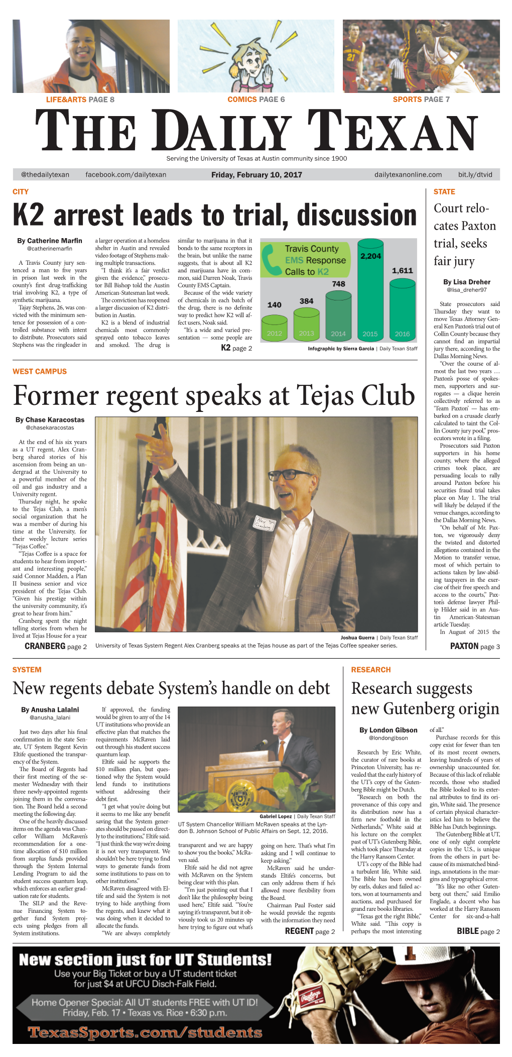 Former Regent Speaks at Tejas Club