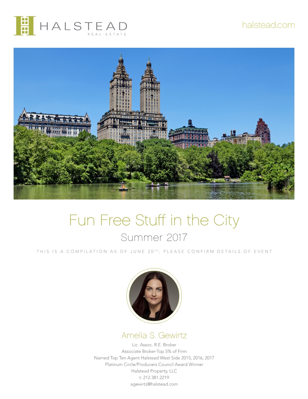 Fun Free Stuff in the City Summer 2017