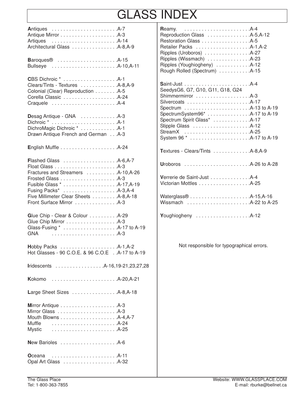 GLASS SECTION UPDATE APRIL 2013.Qxd