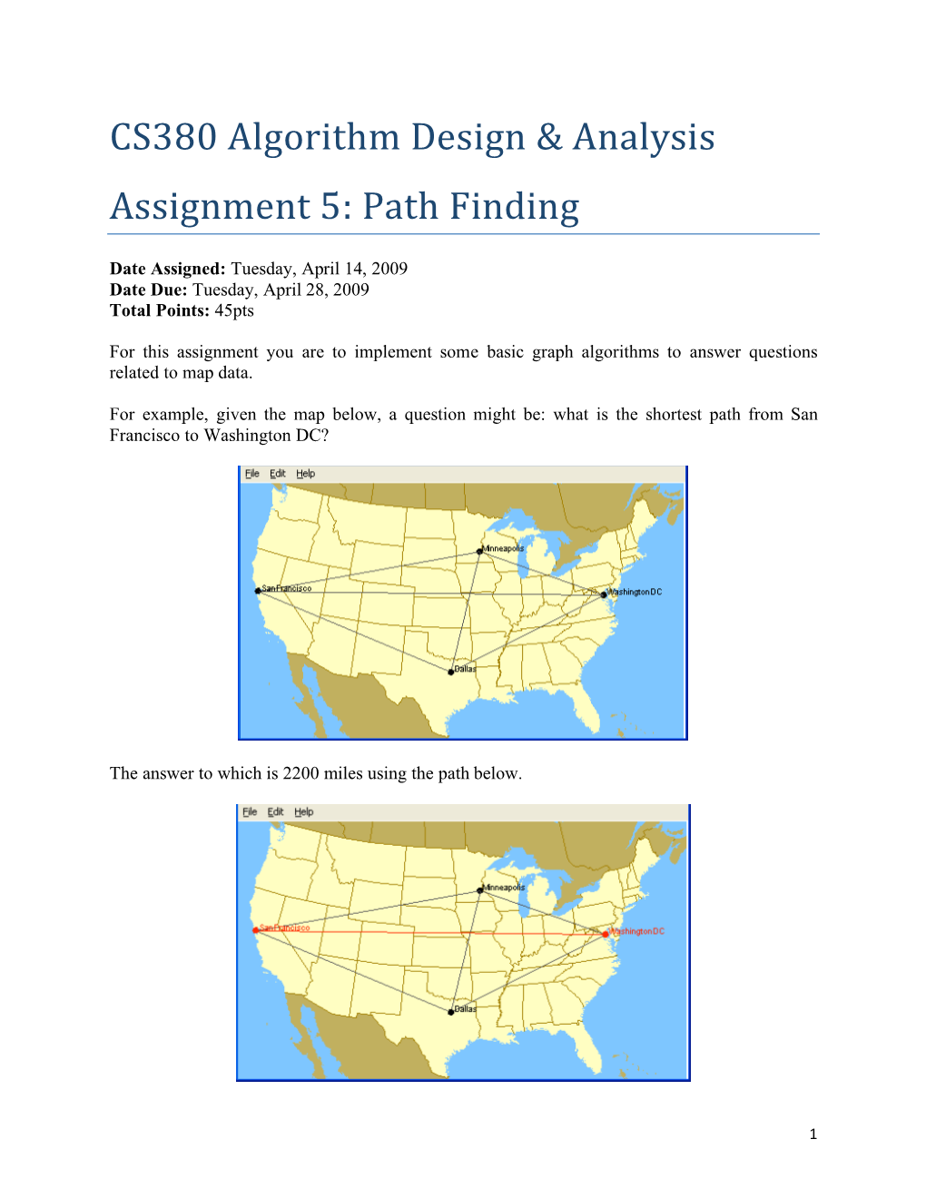 CS380 Algorithm Design & Analysis Assignment 5: Path Finding