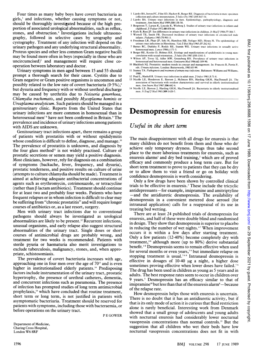 Desmopressin for Enuresis