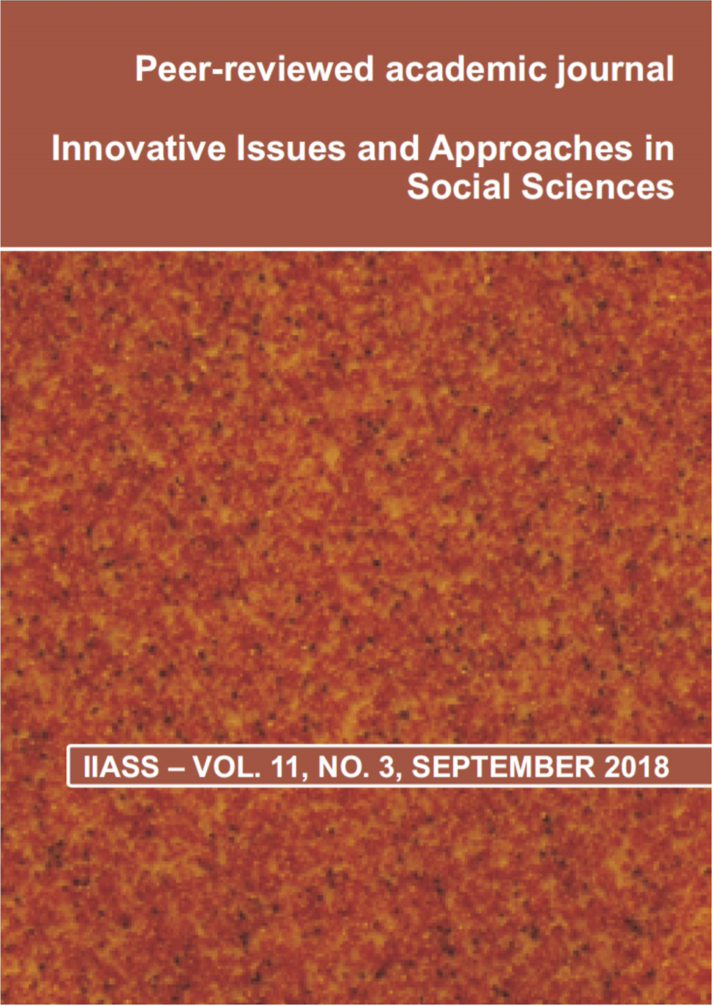 Innovative Issues and Approaches in Social Sciences, Vol. 11, No. 3