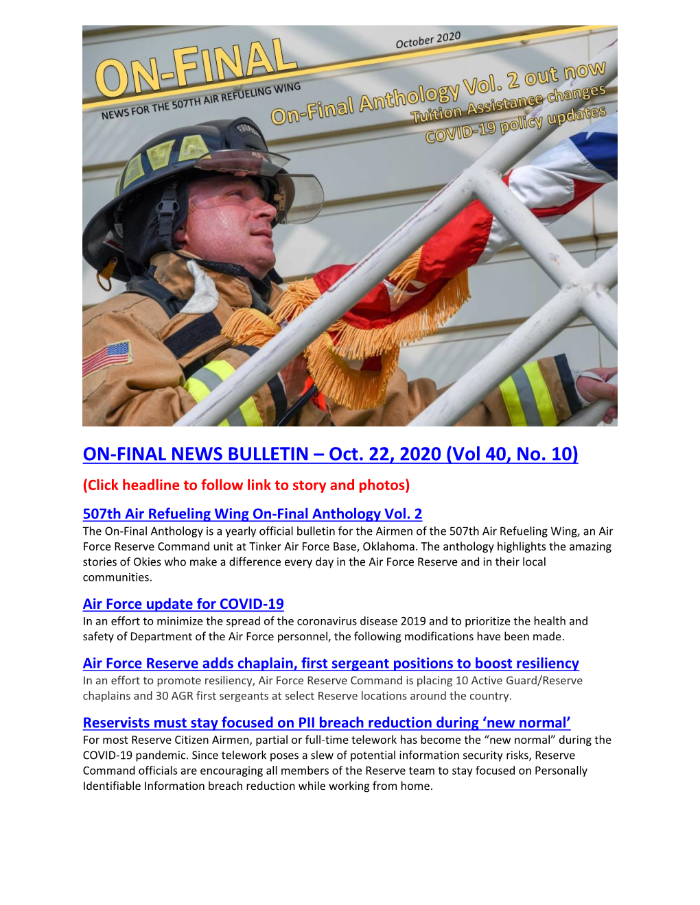 ON-FINAL NEWS BULLETIN – Oct