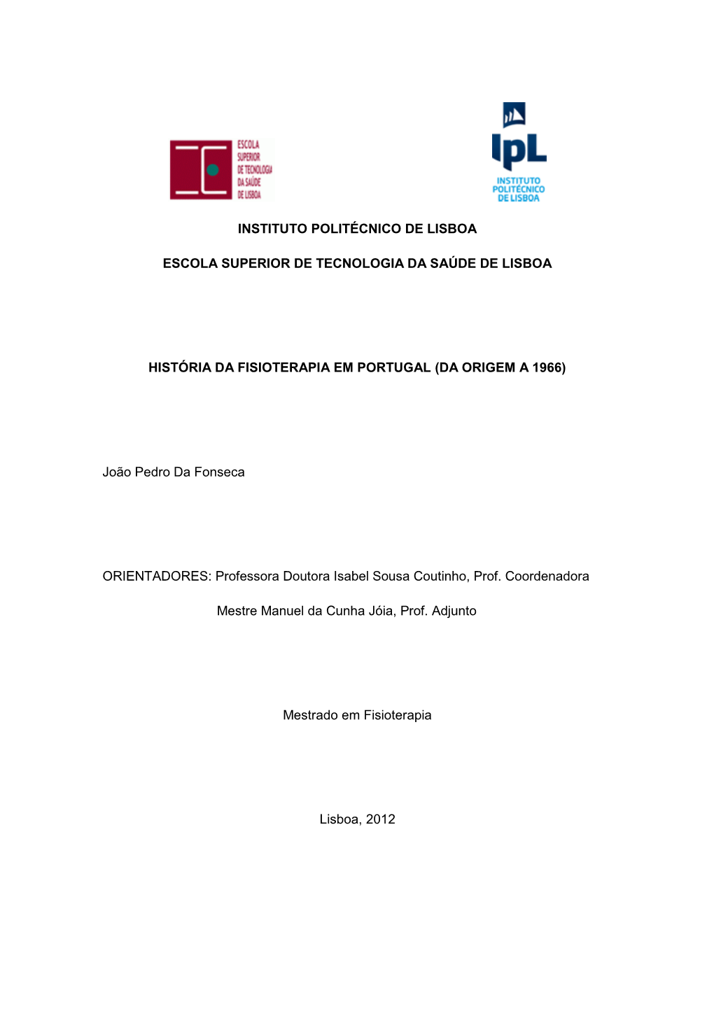 História Da Fisioterapia Em Portugal.Pdf