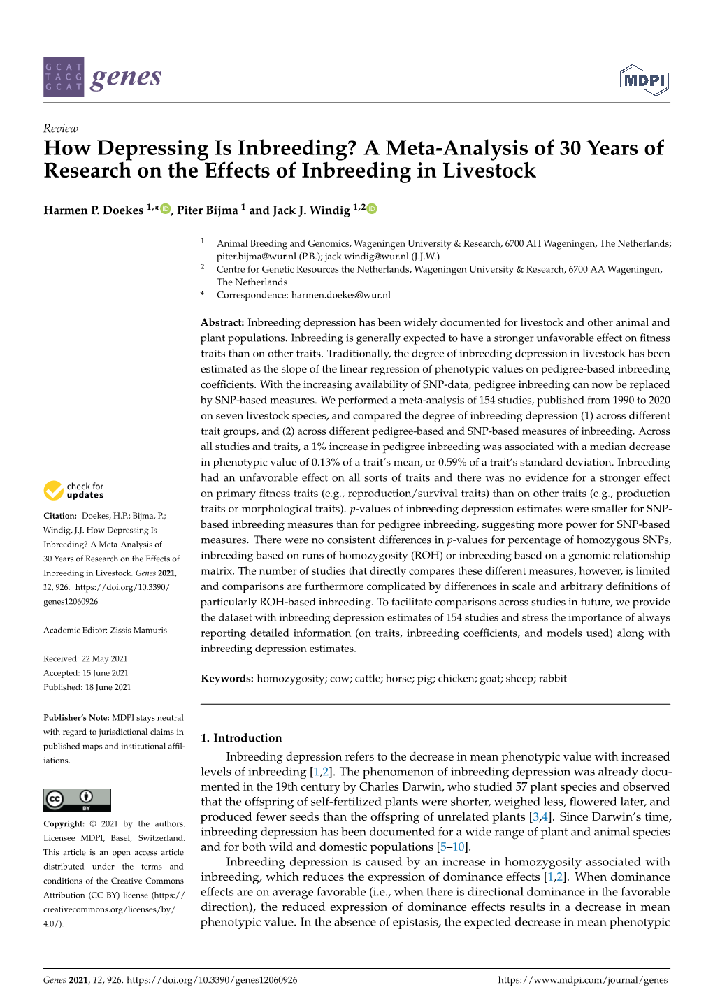 How Depressing Is Inbreeding? a Meta-Analysis of 30 Years of Research on the Effects of Inbreeding in Livestock