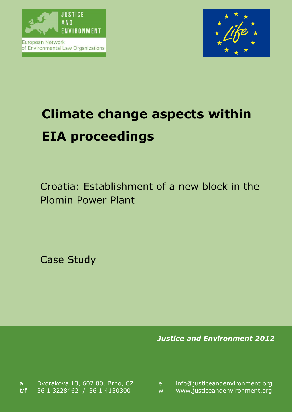 Climate Change Aspects Within EIA Proceedings