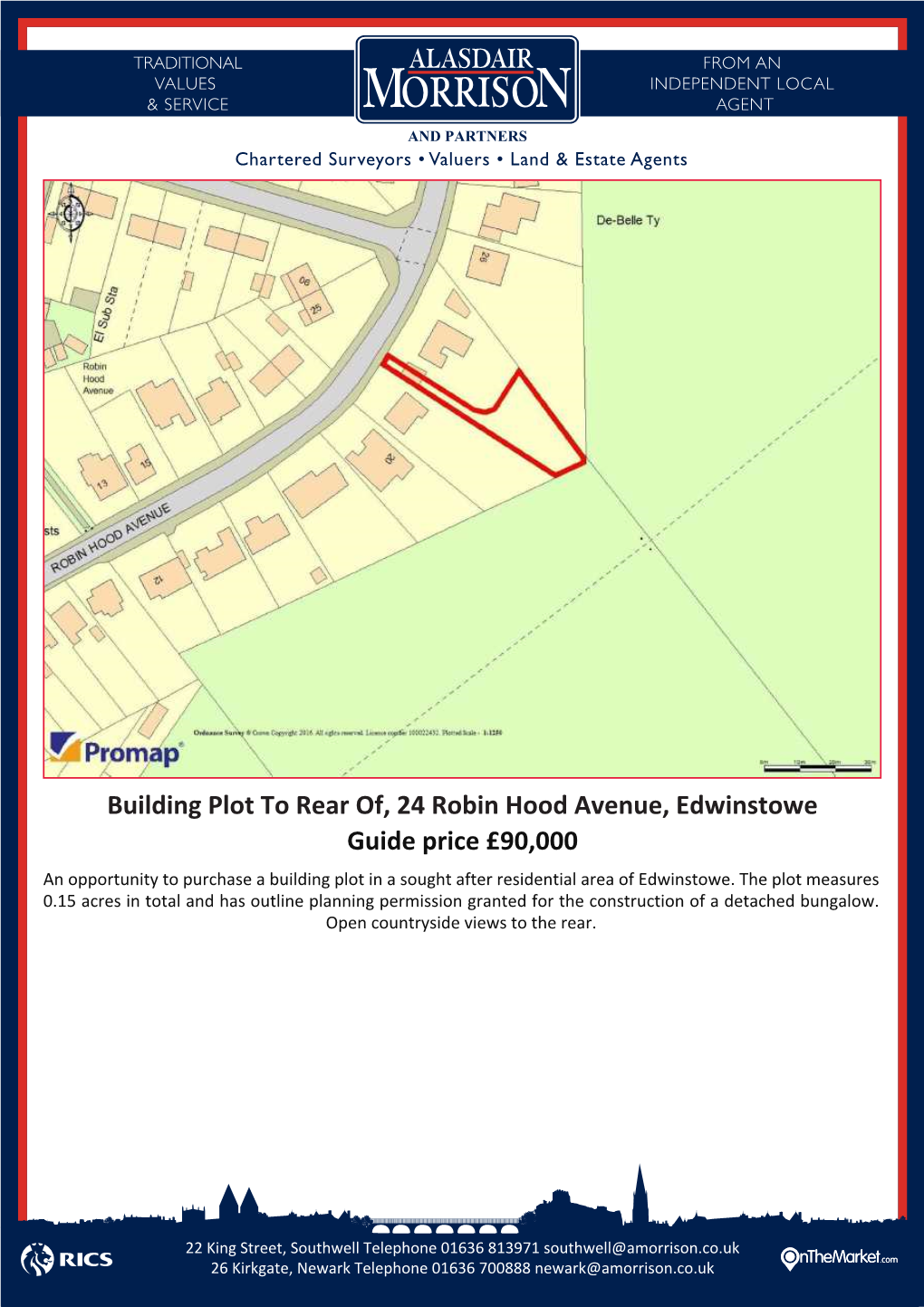 Building Plot to Rear Of, 24 Robin Hood Avenue, Edwinstowe Guide