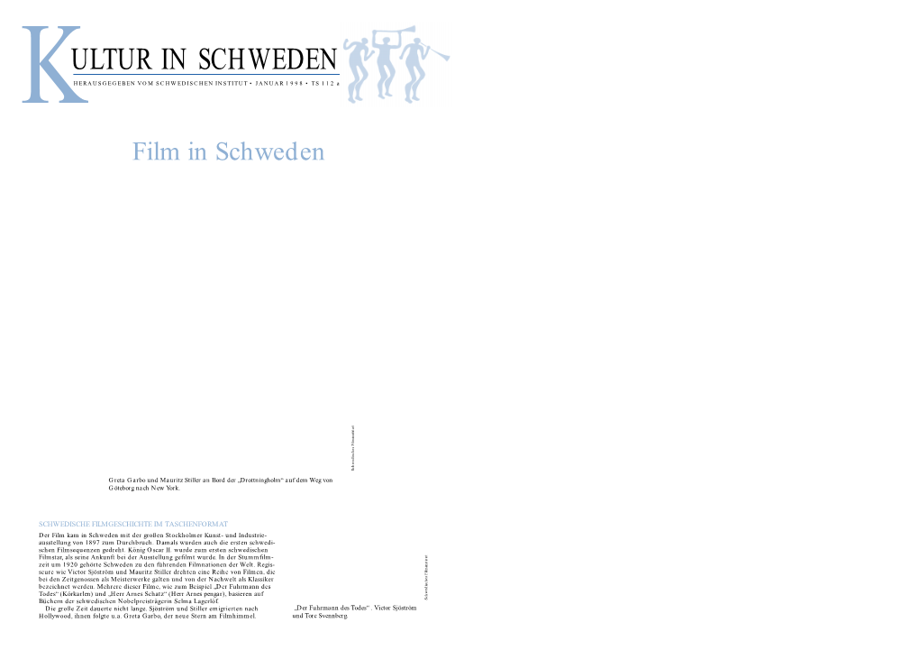 Film in Schweden Schwedisches Filminstitut Greta Garbo Und Mauritz Stiller an Bord Der „Drottningholm“ Auf Dem Weg Von Göteborg Nach New York