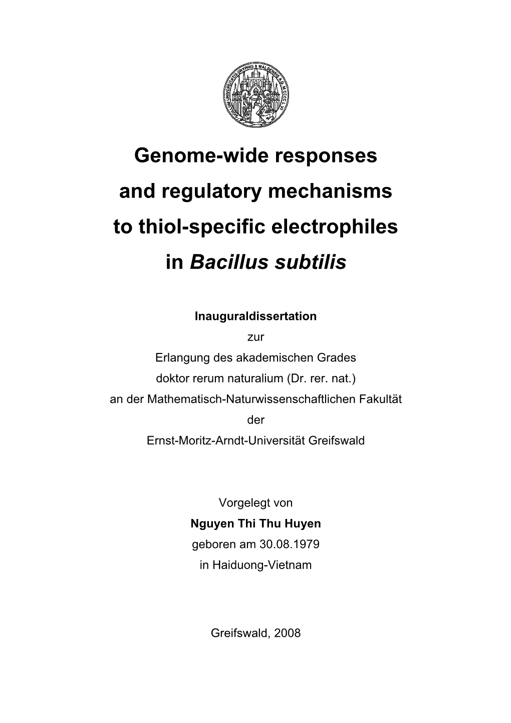 Global Characterization of Manganese Limitation in Bacillus Subtilis