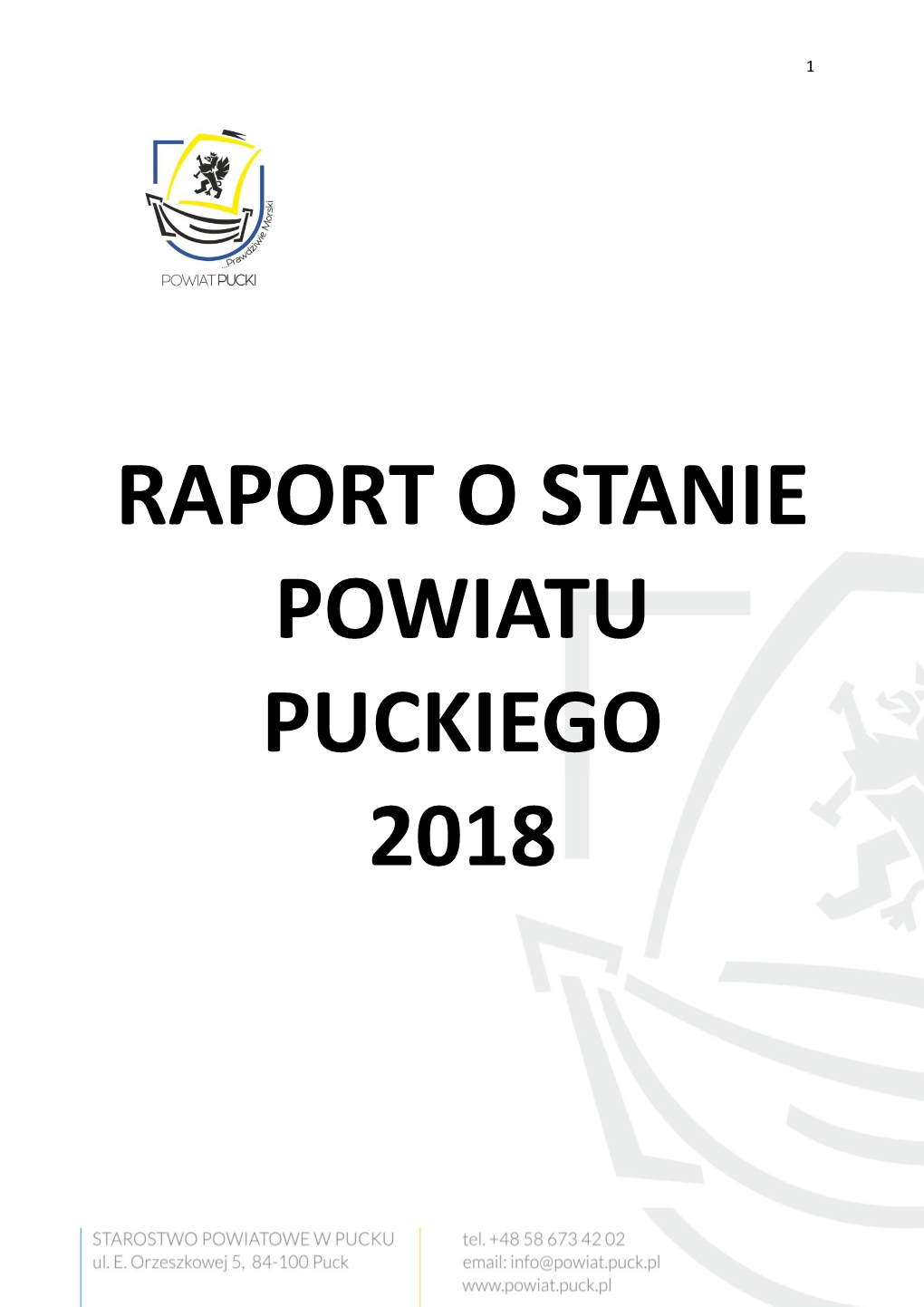 Raport O Stanie Powiatu Puckiego 2018