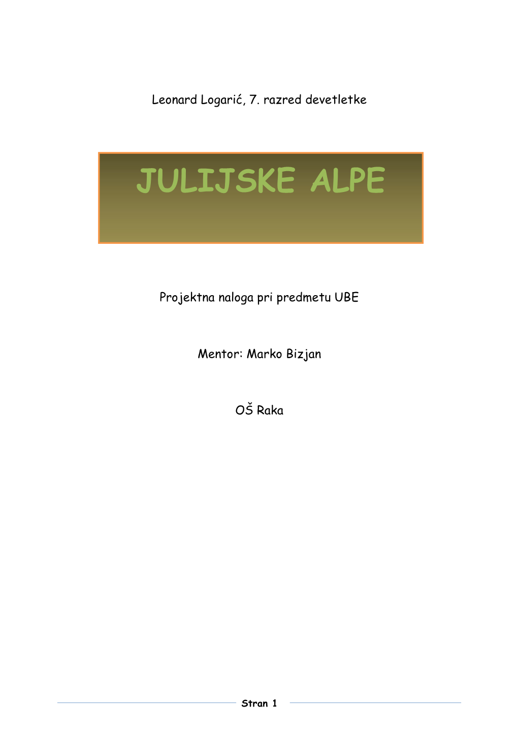 Julijske Alpe