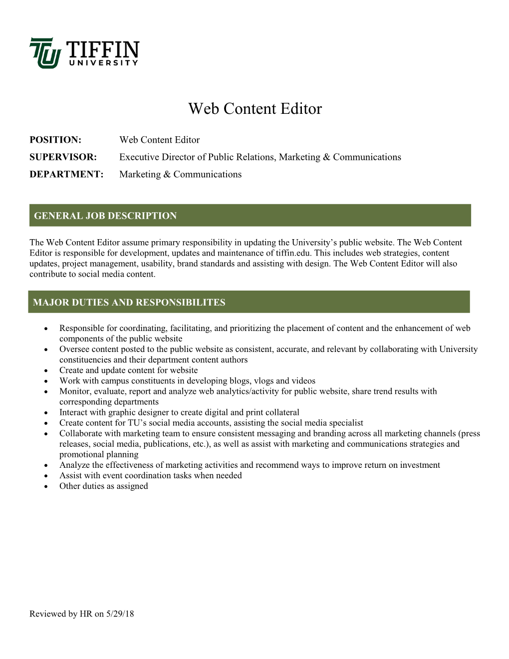 Web Content Editor