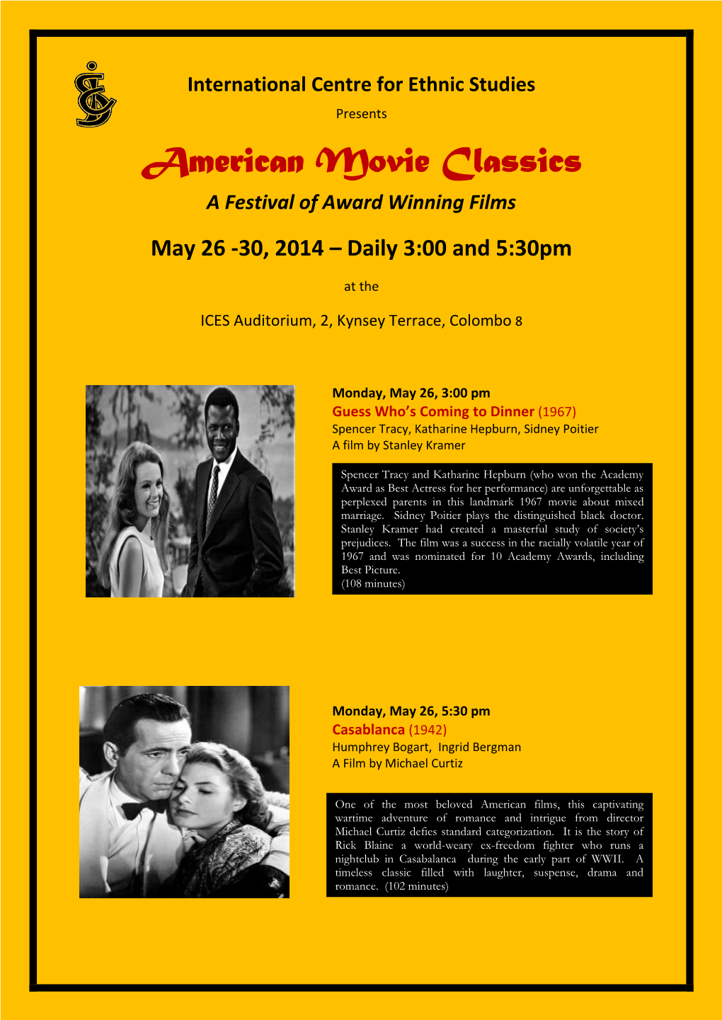 American Movie Classics a Festival of Award Winning Films