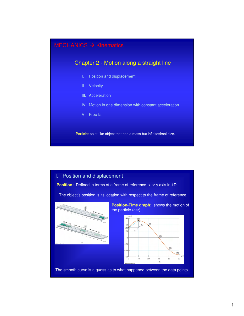 Chapter 2 - Motion Along a Straight Line