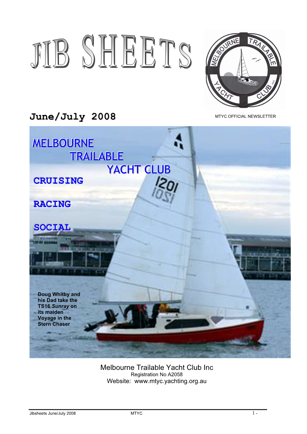 Melbourne Trailable Yacht Club Inc Registration No A2058 Website