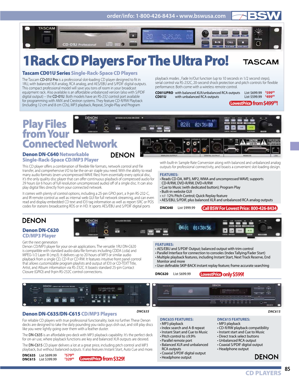 1Rack CD Players for the Ultra Pro!